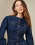 Robe boutonn&eacute;e ceintur&eacute;e en jean (stone)