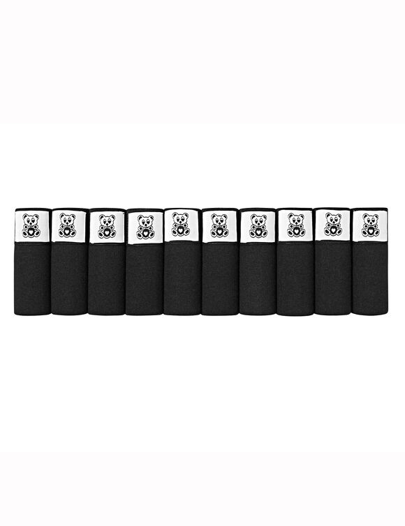 Boxer ourson - lot de 10 (noir)