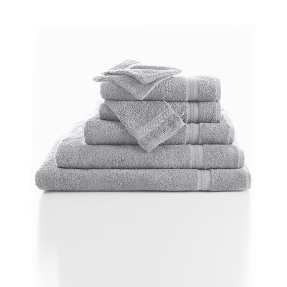 Collection serviettes de bain unies 420 g/m2 confort moelleux (gris)