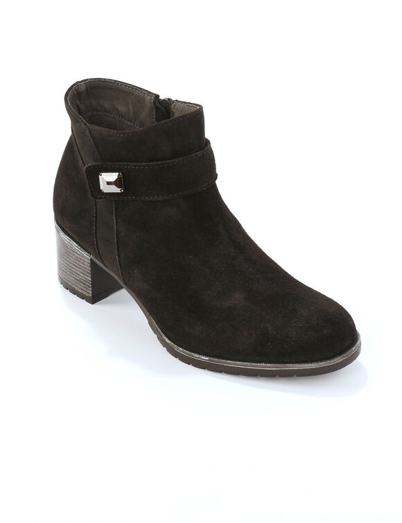 Boots en cuir à talon  (noir)