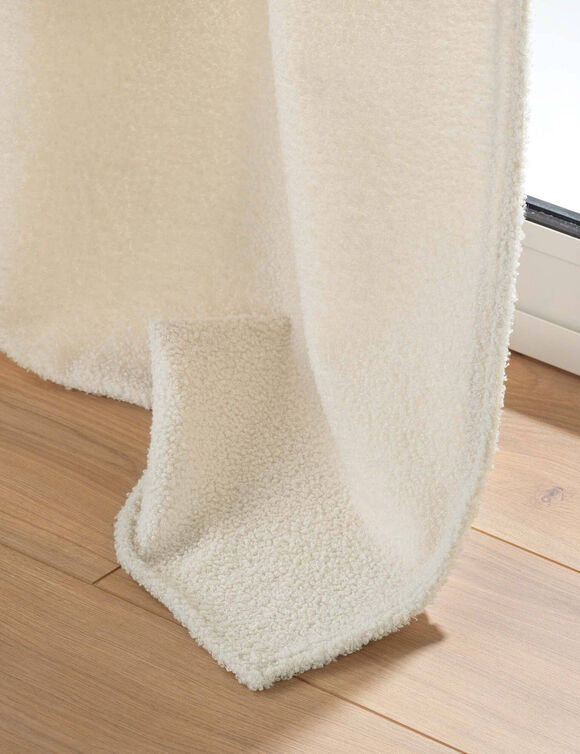 Rideau en bouclette unie (écru)