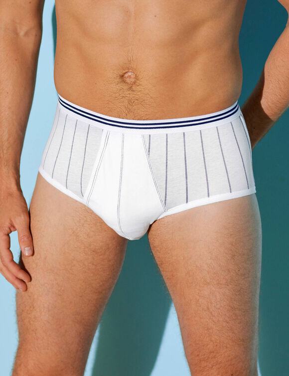 Open slip met hoge taille - set van 2 (wit)