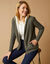 Vest met rits en pluchevoering, 30% wol (kaki)