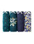 Slip coton stretch imprim&eacute; "fleurs' - lot de 4 (bleu / vert)