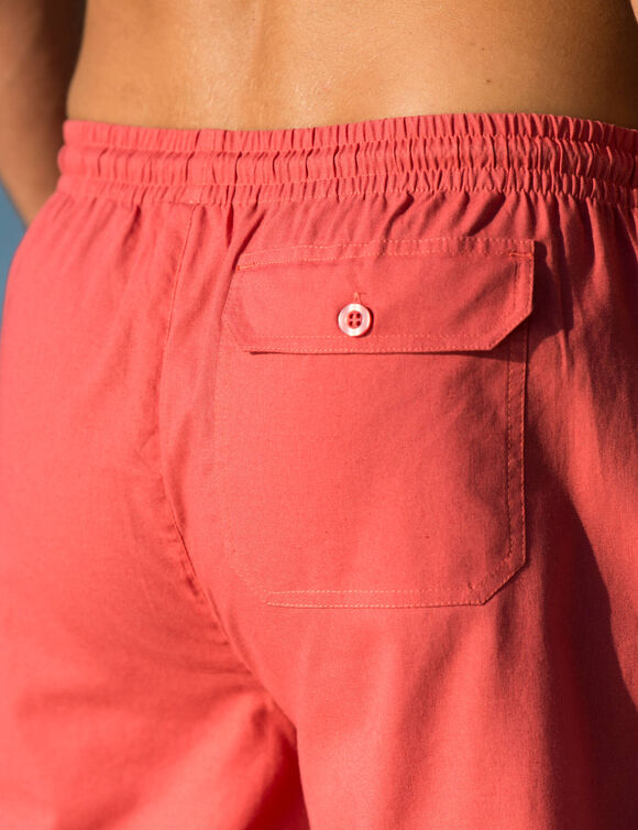Pantalon toile ceinture élastiquée (tomette)
