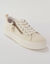 Sneakers in canvas, met sleehak, rits en veters (ecru)