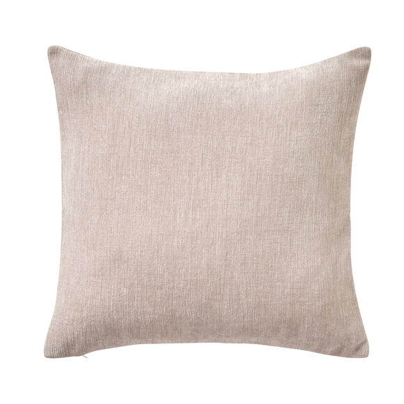 Housse de coussin chenille - lot de 2 (taupe)