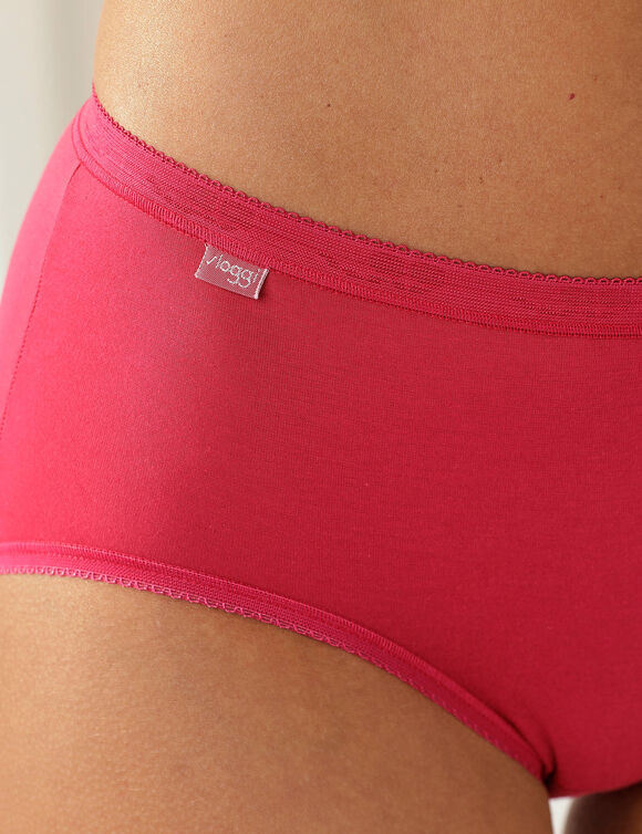 Culotte midi Basic - lot de 3 (rose + prune + blanc)