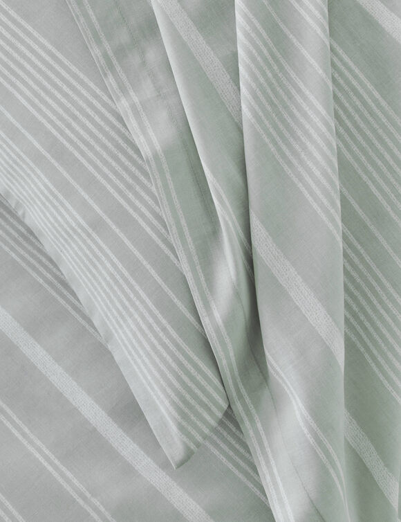 Sacha-beddengoed met gestreepte print - katoen 52 draden/cm&sup2; (celadon)