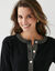 Vest met goudkleurige knopen en glanzende details (zwart)