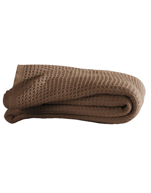 Couverture climatisante nid d'abeille (taupe)