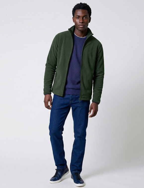 Veste polaire zipp&eacute;e (kaki)