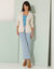 Vest in fantasietricot, open te dragen (ecru)