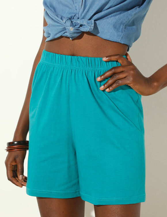 Short effet jupette - lot de 2 (blanc / turquoise)