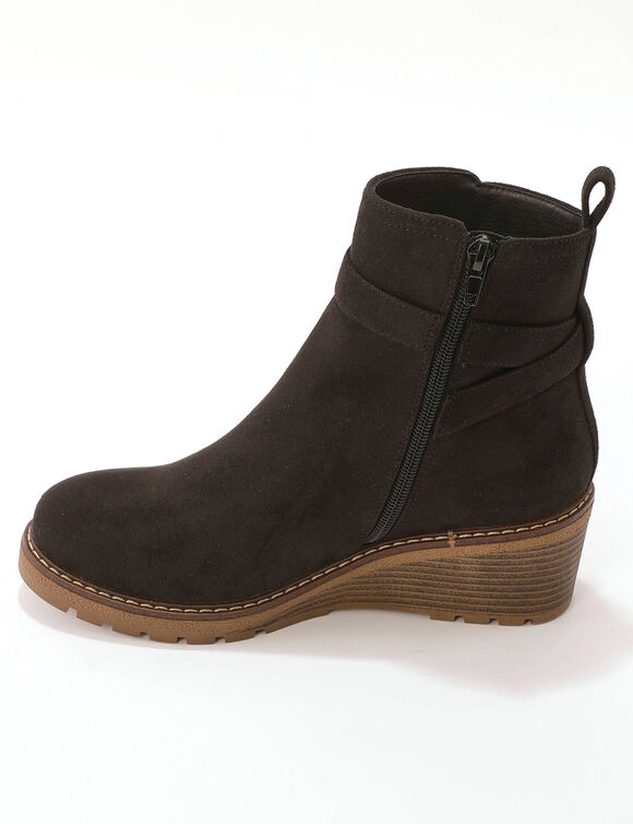 Boots compens&eacute;es (noir)
