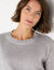 Pull col rond finitions &eacute;cailles (gris chin&eacute;)