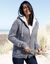 Gilet zippé fourré maille moulinée (gris chiné)