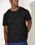 T-shirt met ronde hals en korte mouwen (zwart)