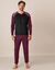 Driekleurige pyjama - set van 2 (bordeaux / grijs) Driekleurige pyjama - set van 2 (bordeaux / grijs)