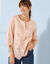 Effen bloes met 3/4-mouwen, broderie anglaise (poederroze)