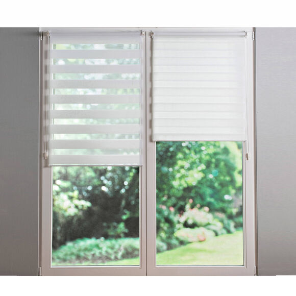 Store jour/nuit &agrave; clipser (blanc)