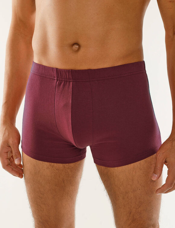 Shorty in 100% katoen - set van 4 (groen + rood + grijs)