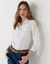 Effen katoenen blouse (wit)
