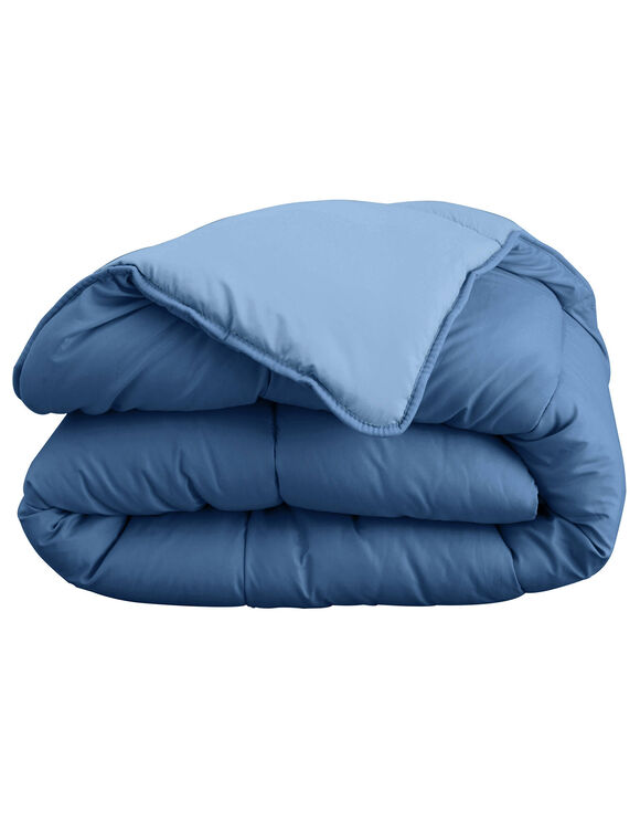 Couette bicolore microfibre 350 g/m&sup2; (bleu oc&eacute;an / bleu ciel)