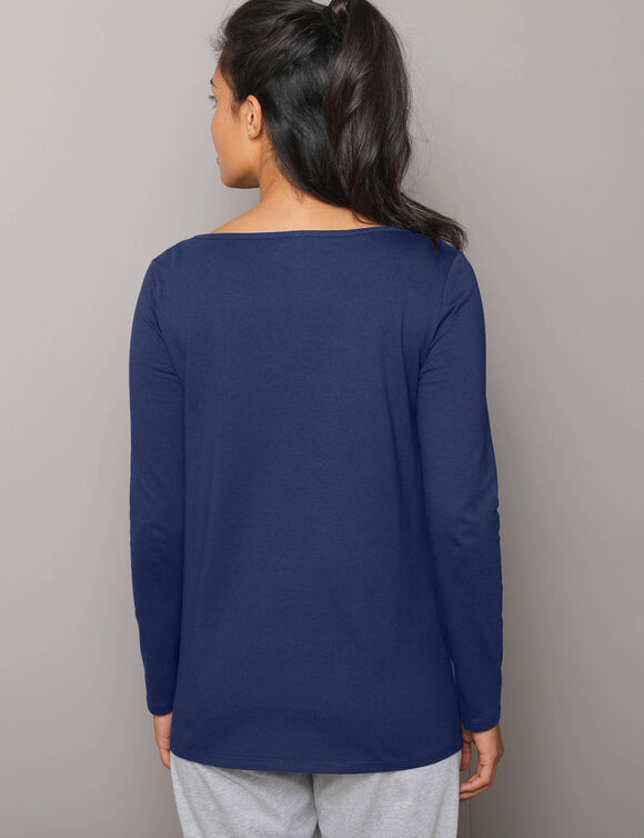 T-shirt de pyjama manches longues imprimé Estrella  (marine)