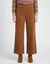 Ruime broek in fluweel met brug-effect (hazelnootbruin)