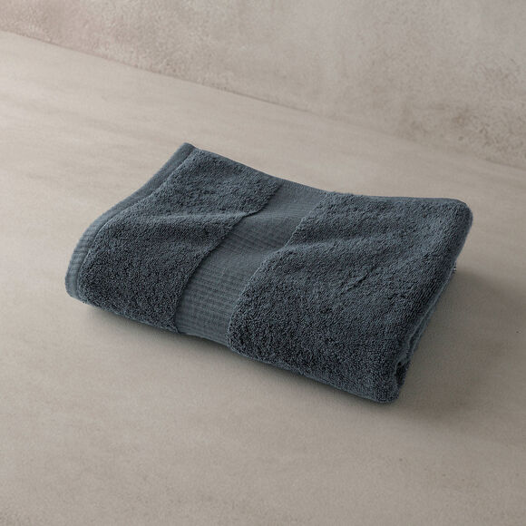 Collection serviettes de bain unies - gamme premium 640g/m&sup2; (carbone)
