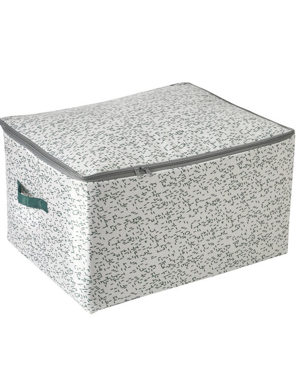 Housse de rangement imprim&eacute; graphique (blanc / vert)