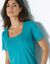 T-shirt met vierkante hals (smaragd)