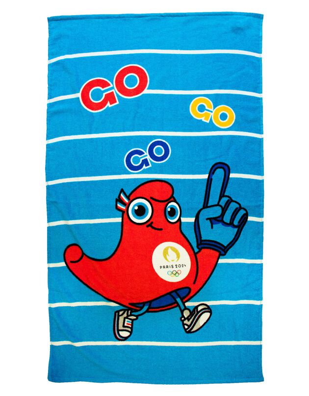 Badlaken Oly JO2024®, personaliseerbaar (blauw)