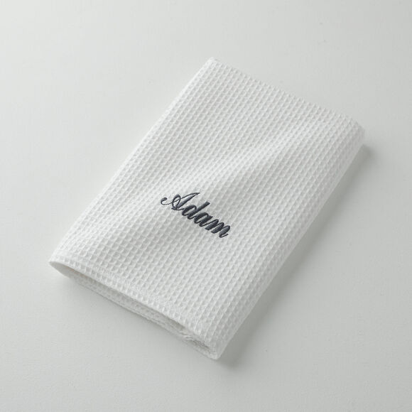 Serviette de bain nid d'abeille  Colombine®, personnalisable, 240 g/m2 (wit)