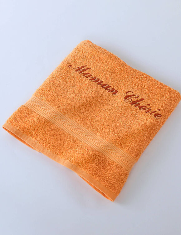 Collection serviettes de bain personnalisables confort moelleux (abricot)