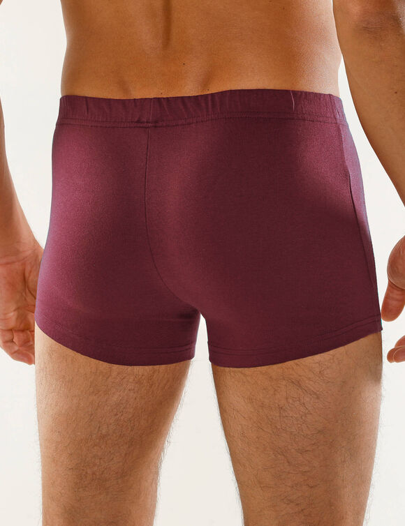 Boxer 100% coton - lot de 4 (vert + rouge + gris)