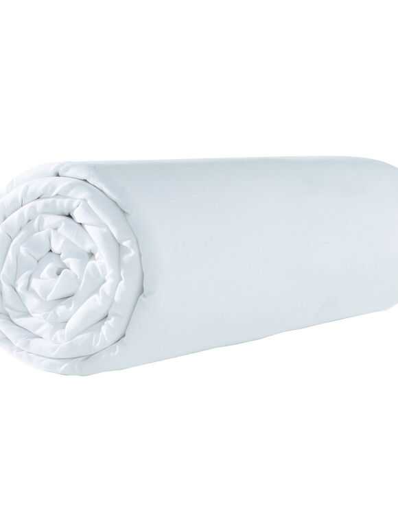Drap-housse uni jersey 130g/m&sup2; - bonnet 40 cm (blanc)