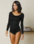 Warme body met lange mouwen (zwart)