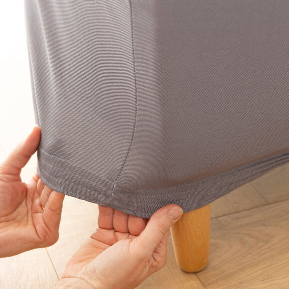 Housse unie bi-extensible fauteuil cabriolet (gris)