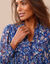 Robe voile imprimé (bleu / vert)