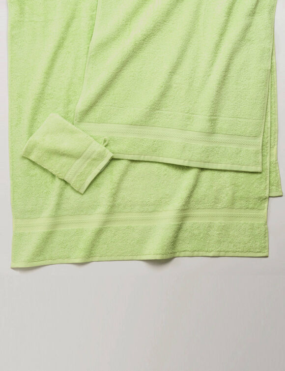 Collection serviettes de bain unies 420 g/m2 confort moelleux (anis)