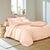 Linge de lit uni coton  (rose poudré)