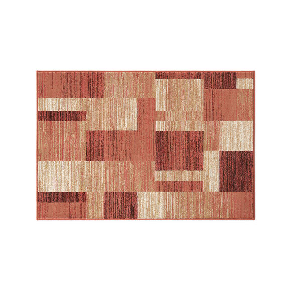 Tapijt met patchwork-motief (terracotta)