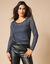 T-shirt met lange mouwen, fantasie nettricot (antracietgrijs)
