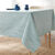 Tafellaken in toile cirée met golvenprint (blauw)