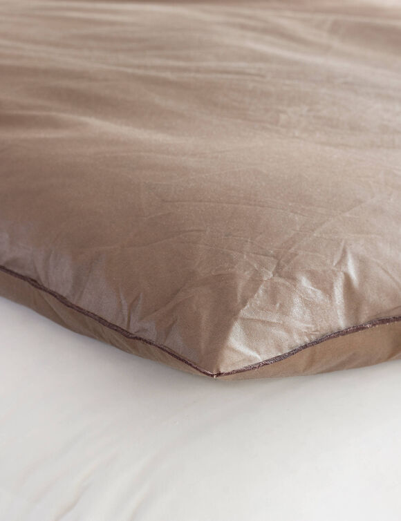 Donsdeken met natuurlijke dons en pluimpjes, prestigekwaliteit (taupe)