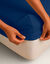 Drap-housse irrétrécissable uni coton (bleu azur)