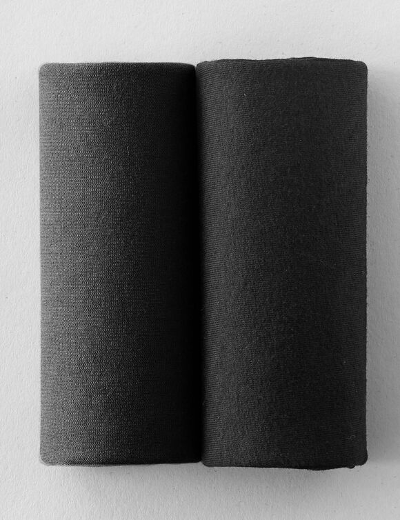 Beha zonder beugels met sluiting vooraan - set van 2 (zwart)