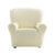 Gewafelde, bi-rekbare hoes voor zitbank en fauteuil met armleuningen (beige)